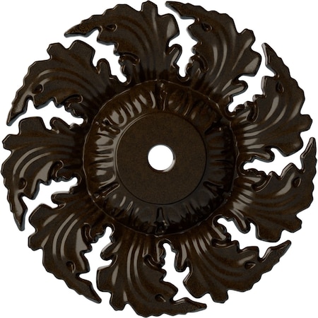 Ekena Millwork Needham Ceiling Medallion (Fits Canopies up to 4 1/4"), Hand-Painted Bronze, 14 5/8"OD x 2 1/4"P CM14NEBZS